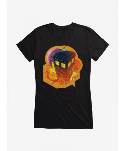 Doctor Who The Thirteenth Doctor Tardis Galaxy Girls T-Shirt $12.20 T-Shirts