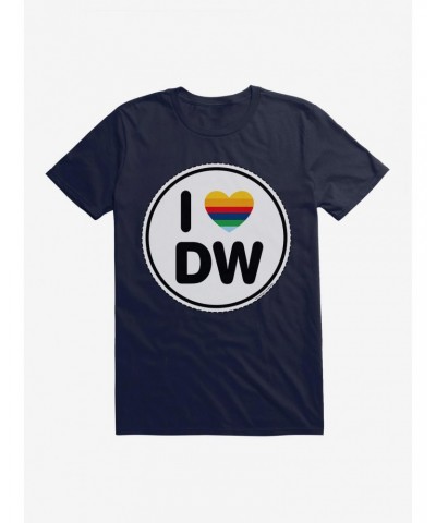 Doctor Who Thirteenth Doctor I Love DW Badge T-Shirt $9.80 T-Shirts
