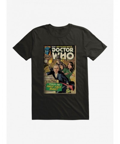 Doctor Who Twelfth Doctor Half Face Man Comic T-Shirt $9.08 T-Shirts