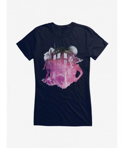 Doctor Who TARDIS Pastel Clara Girls T-Shirt $8.96 T-Shirts